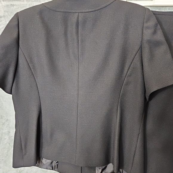 le suit 14 Skirt Suit Black Women's short sleeve jacket lined - Picture 6 of 16